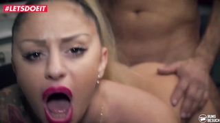 Smoking steaming blondie gal is a adult movie star, but she luvs to boink random first-timer men, too