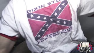 Rednecks deepthroat-shag a thin dark-hued hottie