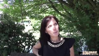 Emilie just got a divorce and determined to feast it with a fuckpole inwards her cooter