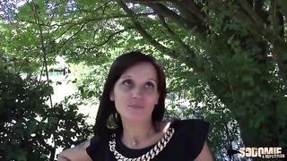 Emilie just got a divorce and determined to feast it with a fuckpole inwards her cooter