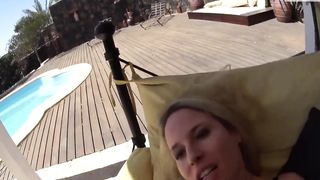 Super-Fucking-Hot Deutsch Blondine Auf Terrasse Internal Ejaculation Gefickt