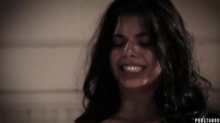 Kidnapped teenie in a 3some