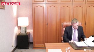 Tatted black-haired is a poundable office nymph who never says no to having an multiracial three-way