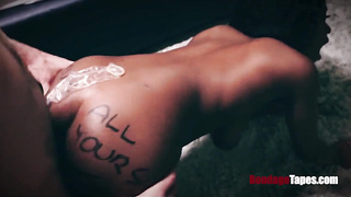 Ebony lets a white fellow touch her