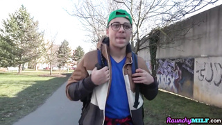 Busty british milf seduces guy into kinky sex