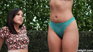 Puny boobed fuckslut is ravaging a random man during a pornography movie audition and bellowing while nutting