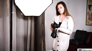 Scorching brown-haired was prepared for the prom night but got active having fuckfest with her step- stepbro