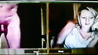 Horny College girl trys to look away but can't resist my hot show