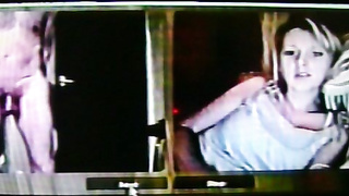 Horny College girl trys to look away but can't resist my hot show