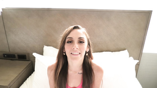 Super petite 100lb teen with tiny titties gives head