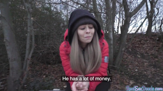 Busty euro pulled for titjob before fucking