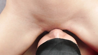 Immense breasted dark haired loves to have joy with a rock rigid meat stick and slurp those nuts