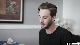 Flirty ash-blonde is having a three way with her bf and a nymph they both like