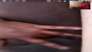 Evony girl is bellowing while groping her soddening humid cunt during a videocall with her hubby