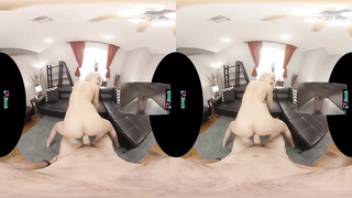 Febby Twigs is holding her gams opened up broad open while getting ravaged during a VR practice