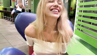 TASTEY b. EJACULATION MANAGE IN PUBLIC. ELEVATOR,STREET,MCDONALD'S. PEOPLE IN SHOCK