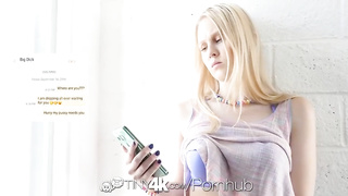 Lily Rader is a fascinating platinum-blonde stunner who is always in the mood to rail pipe