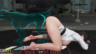 Promiscuous nymph is having fuck-fest with a kinky gost in the middle of the night