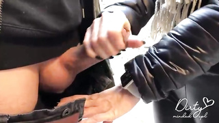 Honey with a cute bum is about to make a stranger erupt from delectation, just for joy