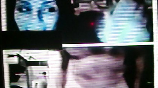 2 brunette College girls give sexy gestures to my strip show