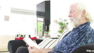 Frolic, blondie doll is having super hot hookup with an aged fellow, after providing him a deep suck off