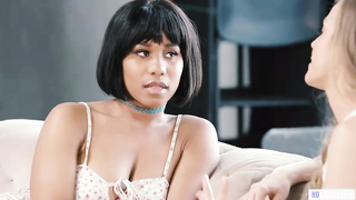 Jenna Foxx and Karla Kush are gobbling each other up at the same time, on the bed