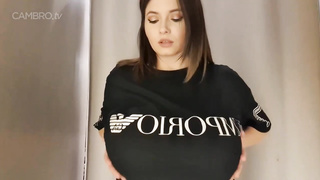 Naughty mom with enormous breasts had intercourse with her step- son-in-law on the bed and liked it