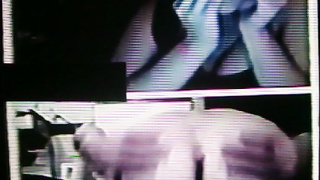 Young College girl laughs & waves watching my strip show