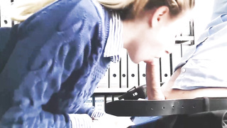 German blond is too engaged blowing a rock rigid sausage and getting banged to spot the camera