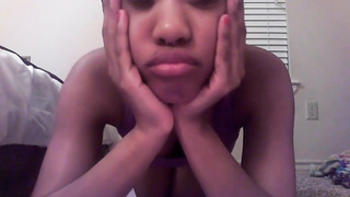 Insane, Ebony honey is jacking with a fuck-a-thon plaything instead of doing yoga, because it senses nicer