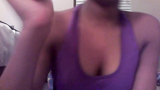 Insane, Ebony honey is jacking with a fuck-a-thon plaything instead of doing yoga, because it senses nicer