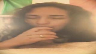 Mature dark haired is deepthroating her paramour's fuck-stick in a POINT OF VIEW fashion during the quarantine and liking it