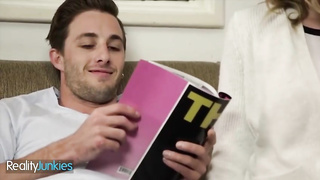 Ultra-Cute dark-haired with glasses, Angel Smalls loves to perceive a XXL trouser snake up her cock-squeezing bootie