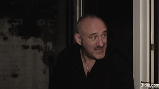 Delicious towheaded teenie is having casual hook-up with a much elderly stud and liking it a pile