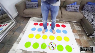 Small ash-blonde nubile, Dakota Burns is holding her gams elevated high while getting poked rock hard