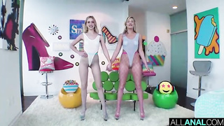 Trampy blondie cougar is having assfucking intercourse during a casual three way and loving it a bunch