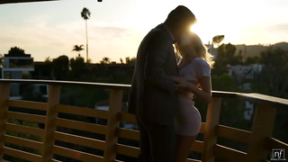 Small blond sweetheart, Kiara Cole is having casual hook-up with her married neighbor, during the day