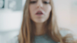 Pretty blond honey is leisurely taking off her clothes because she loves to have fun with herself