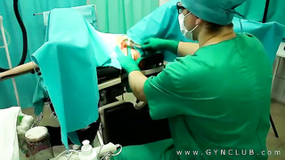 Gynecologist having joy with the patient