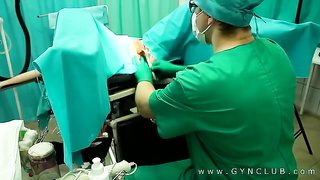 Gynecologist having joy with the patient