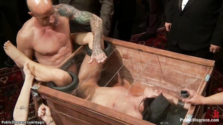 Tramp boxed and porked in public