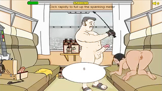 Toon honey is stretching her gams broad open for a random dude in the teach