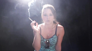 Gal smoking