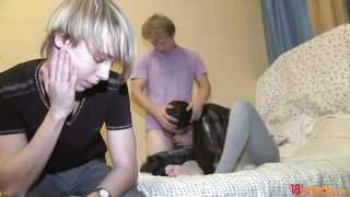 Slightly 18 dark haired got ravaged in front of her beau and liked it more than she hoped