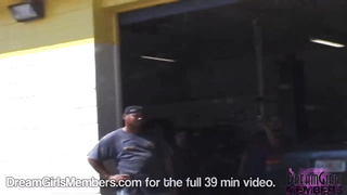 After showcasing their mounds, 2 hardly legitimate nymphs are getting well-prepped for a casual three way