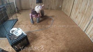 Insatiable nubile dark haired, Purple Vayda is doing everything her paramour says, just to satiate him