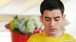 Smoking steamy cougar is having casual hookup with a junior stud, while they are still at work