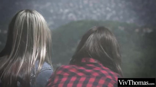 Ravishing lesbos are licking each other up and liking it, in the middle of the day