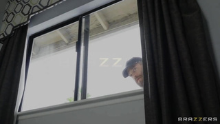 Ebony woman is having fuck-a-thon with a mind-blowing, white man and groaning from sheer pleasure while spunking