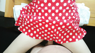 Sexy babe in sexy dress